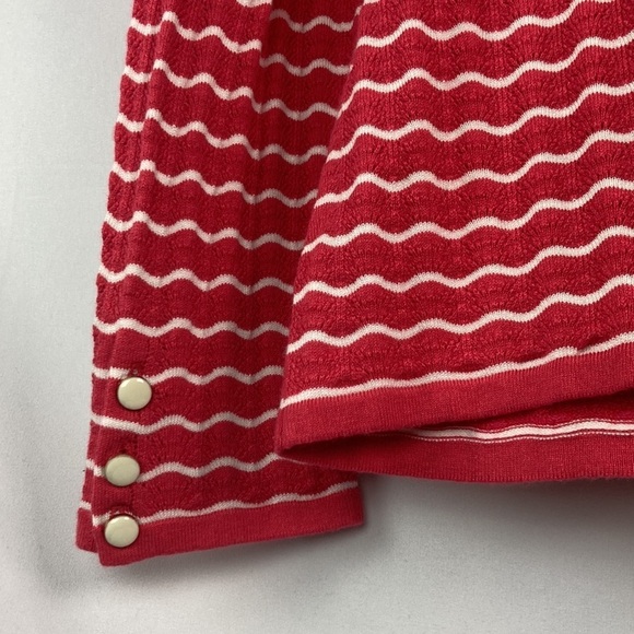 J. McLaughlin coral pink sweater with pearl like buttons nwot large - Picture 2 of 6